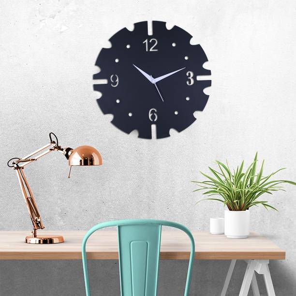 Fashion Art Analog 20 cm X 30 cm Wall Clock (Black, Beige, Withou