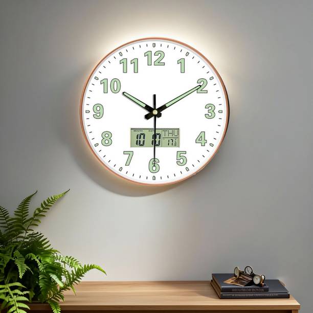GINOYABROTHERS Analog-Digital 30 cm X 30 cm Wall Clock