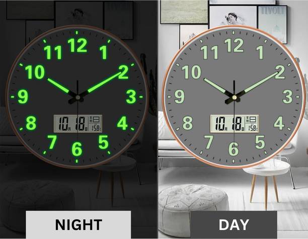 GRACIOUS MART एनालॉग डिजिटल 29.5 cm X 29.5 cm दीवार घड़ी