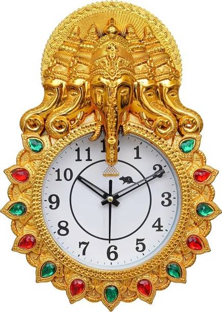 bur Analog 33 cm X 22 cm Wall Clock