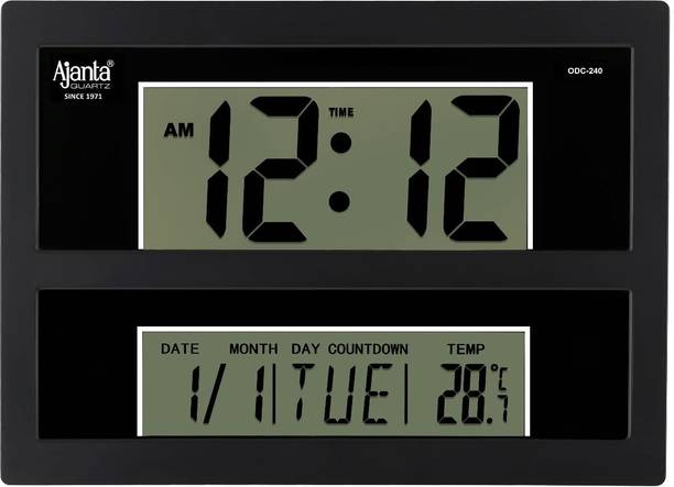 AJANTA Digital 24.8 cm X 34 cm Wall Clock