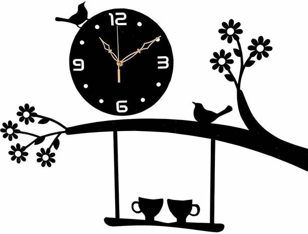 NVD Analog 18 cm X 16 cm Wall Clock