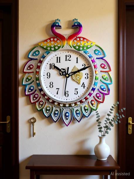 sapna Analog 25 cm X 23 cm Wall Clock
