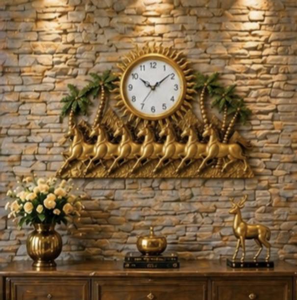 shivaira creations Analog 33 cm X 52 cm Wall Clock