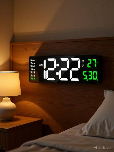 SZELAM Digital 12 cm X 38 cm Wall Clock