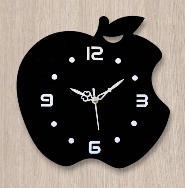 FASTQT Analog 25 cm X 25 cm Wall Clock (Black, Without Glass, DIY