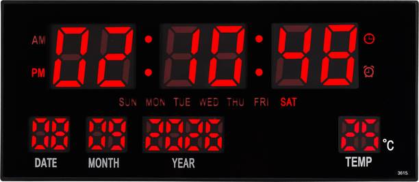 Suveharts Digital 15.3 cm X 36 cm Wall Clock