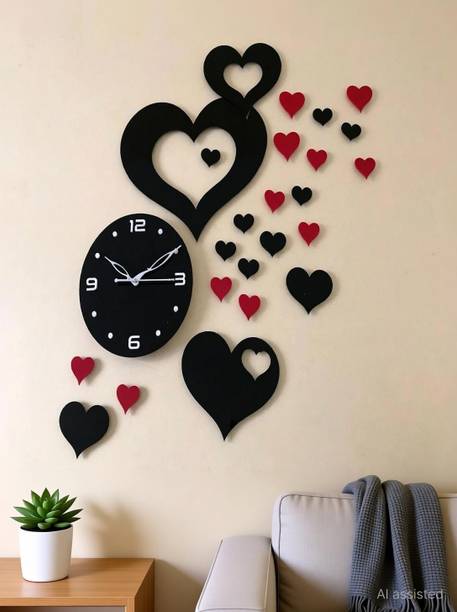 Mysticoal Analog 75 cm X 60 cm Wall Clock