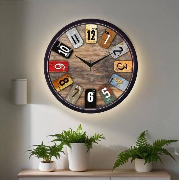 Elumish Analog 25 cm X 25 cm Wall Clock