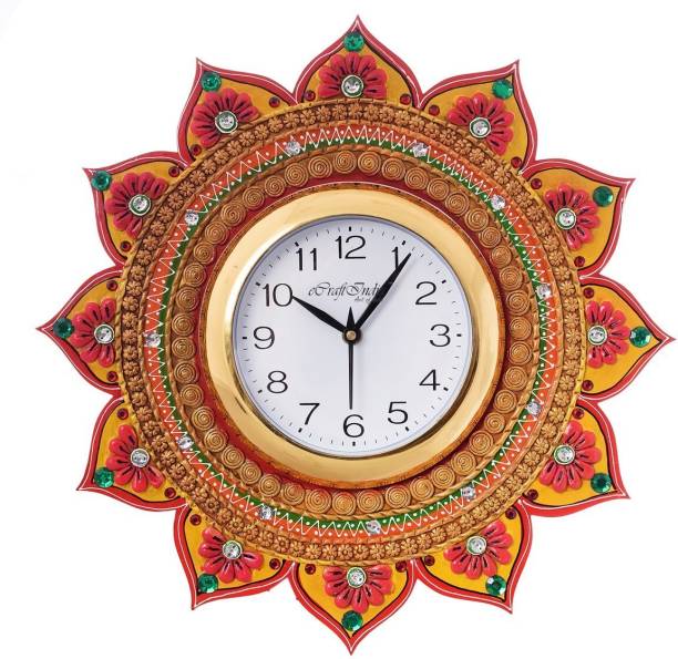 eCraftIndia Analog 35 cm X 36 cm Wall Clock