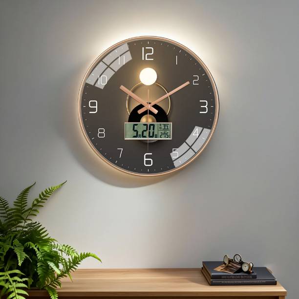 GINOYABROTHERS Analog-Digital 30 cm X 30 cm Wall Clock