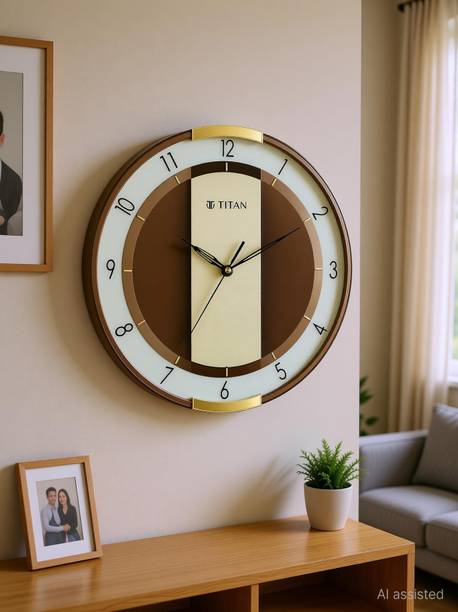 Titan Analog 33.8 cm X 33.8 cm Wall Clock