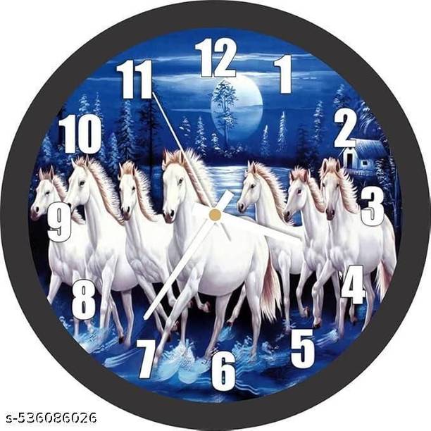 Golden times Analog 25 cm X 25 cm Wall Clock