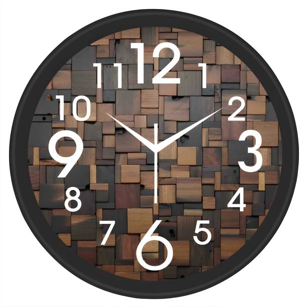 trendy homes Analog 26 cm X 26 cm Wall Clock (Multicolor, With Gl