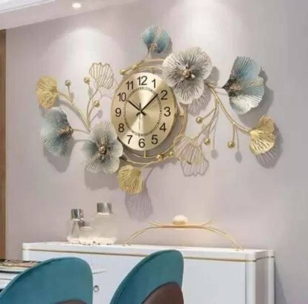 FAB HOME DÉCOR Analog 80 cm X 50 cm Wall Clock