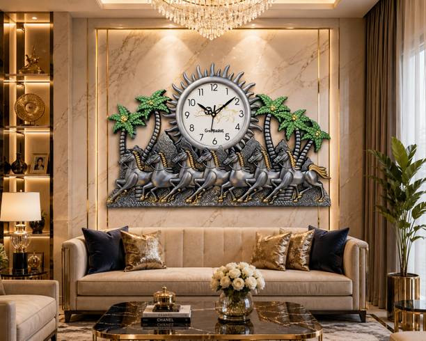 GrabBasket Analog 33 cm X 52 cm Wall Clock