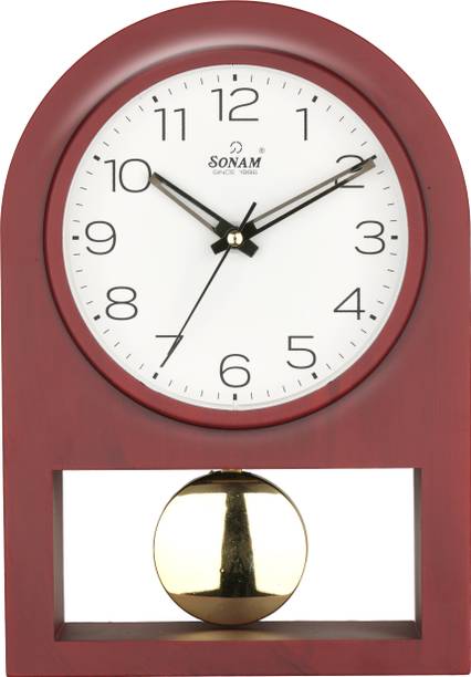 SONAM Analog 27.5 cm X 19 cm Wall Clock