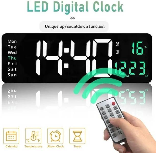 rich mart Digital 15 cm X 16 cm Wall Clock