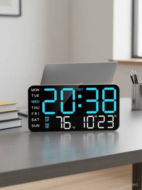 Zeinwap Digital 11 cm X 21.5 cm Wall Clock