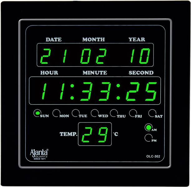 AJANTA Digital 25.4 cm X 25.4 cm Wall Clock