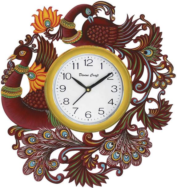 DivineCrafts Analog 33.2 cm X 33.2 cm Wall Clock