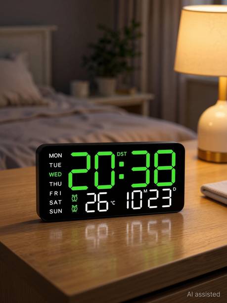 Suveharts Digital 11 cm X 21.5 cm Wall Clock