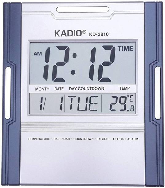 Kadio डिजिटल 27 cm X 27.5 cm दीवार घड़ी