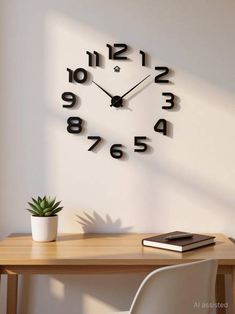 HomeDeal Digital 57 cm X 56 cm Wall Clock