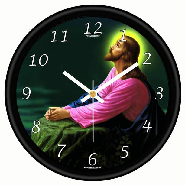 TrendsTube एनालॉग 27.59 cm X 27.88 cm दीवार घड़ी