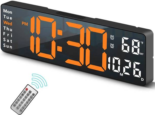 KIZJORYA Digital 13 cm X 38 cm Wall Clock