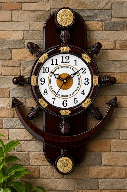 Tickify Analog 33 cm X 16 cm Wall Clock