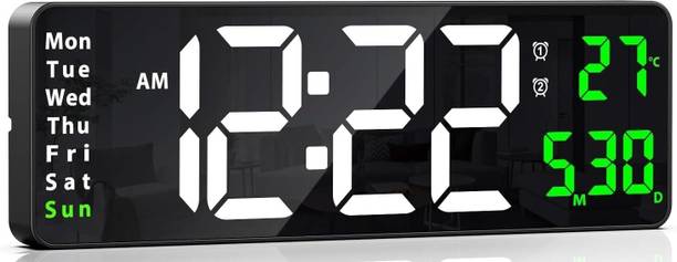 2heet Digital 13 cm X 37.3 cm Wall Clock
