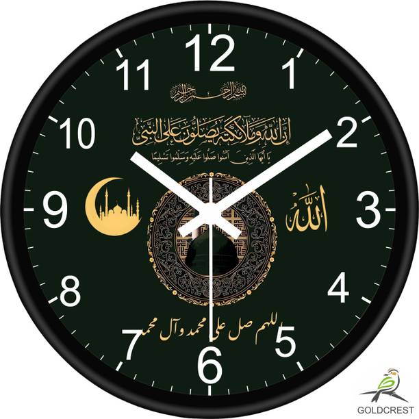 GOLDCREST Analog 25 cm X 25 cm Wall Clock (Black, With Glass, Sta