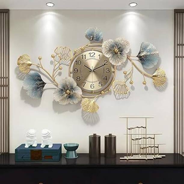 indian crafts creation Analog 75 cm X 40 cm Wall Clock