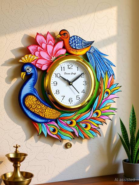 DivineCrafts एनालॉग 33 cm X 33 cm दीवार घड़ी