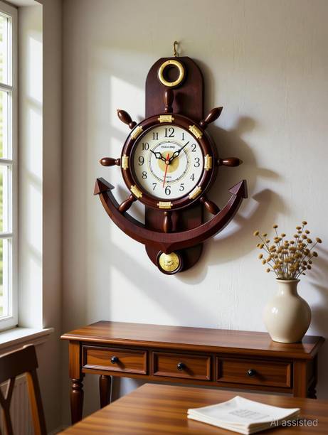 Click n Ship Analog 36 cm X 26 cm Wall Clock