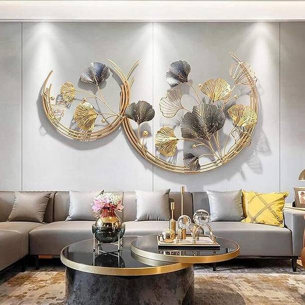 N I Creations Metal Wall Art, Gold Wall Hanging Creative Handmade Wall Sculpture