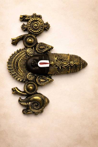 ArastLiving Divine Balaji Brass Wall Hanging – Antique Finish