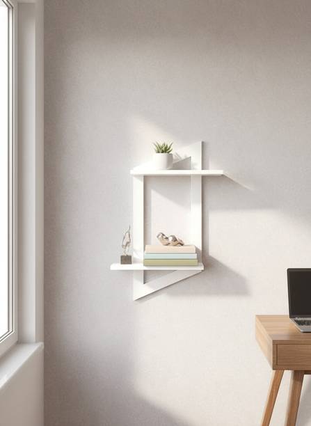 Chichawa Decorative Wall Shelf / Modern Shelf | Luxury Solid Wooden Wall Shelf MDF (Medium Density Fiber) Wall Shelf