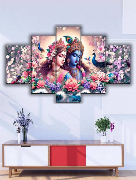 SNDArt Radha Krishna For Home Decor Gift Items Pack of 5
