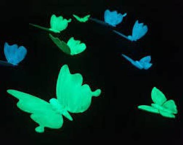 Chitraang Glow In the Dark, Radium 3D Butterfly Wall Sticker