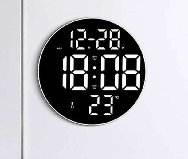 WUNDERVOX Wall Mounted 10" Colorful Dynamic Led Clock Large Display