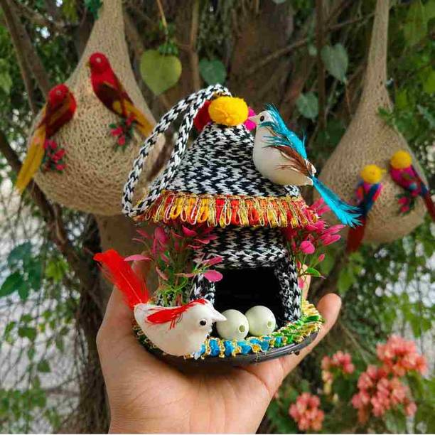 The Trending Tag Birds Family Home Hanging Decor| Romantic Couple Bird Showpiece(L15xB5xH13)