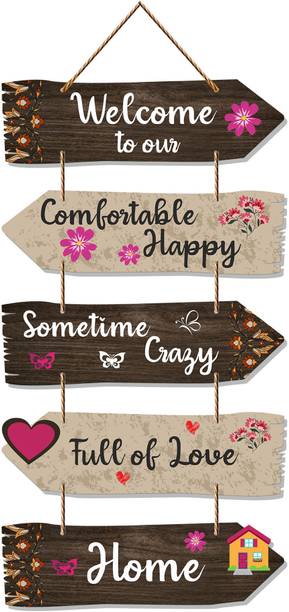 Ranovaa Happy Loving Home Wall Art | Quote Sign | Living Room & Home Decor (DWA_7304)
