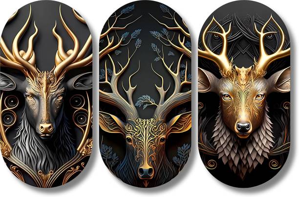 DECORAINC Modern 3-Piece Wooden Wall Art Panel Set | MDF Wall Hanging Home Decoration