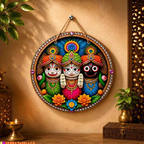 BZILO Wall Hanging Jagannath Puri Temple For Home Decorations Design May Vary B45
