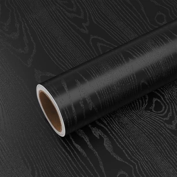 SUNBIRD Black Wood Waterproof Wallpaper Easy To Clean (121 x 60cm) Self Adhesive Sticker