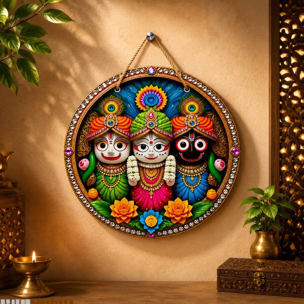 BZILO Wall Hanging Jagannath Puri Temple For Home Decorations Design May Vary B32