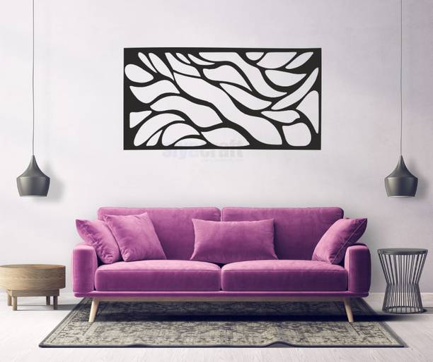 siya craft Modern Abstract Flow Wall Panel | Wooden MDF Organic Pattern Art Decor