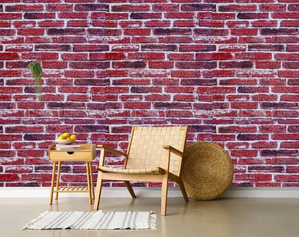 Wallife Red Brick Textured Foam Wall Panelling Sheet, 91 x 61 cm Pack of 5